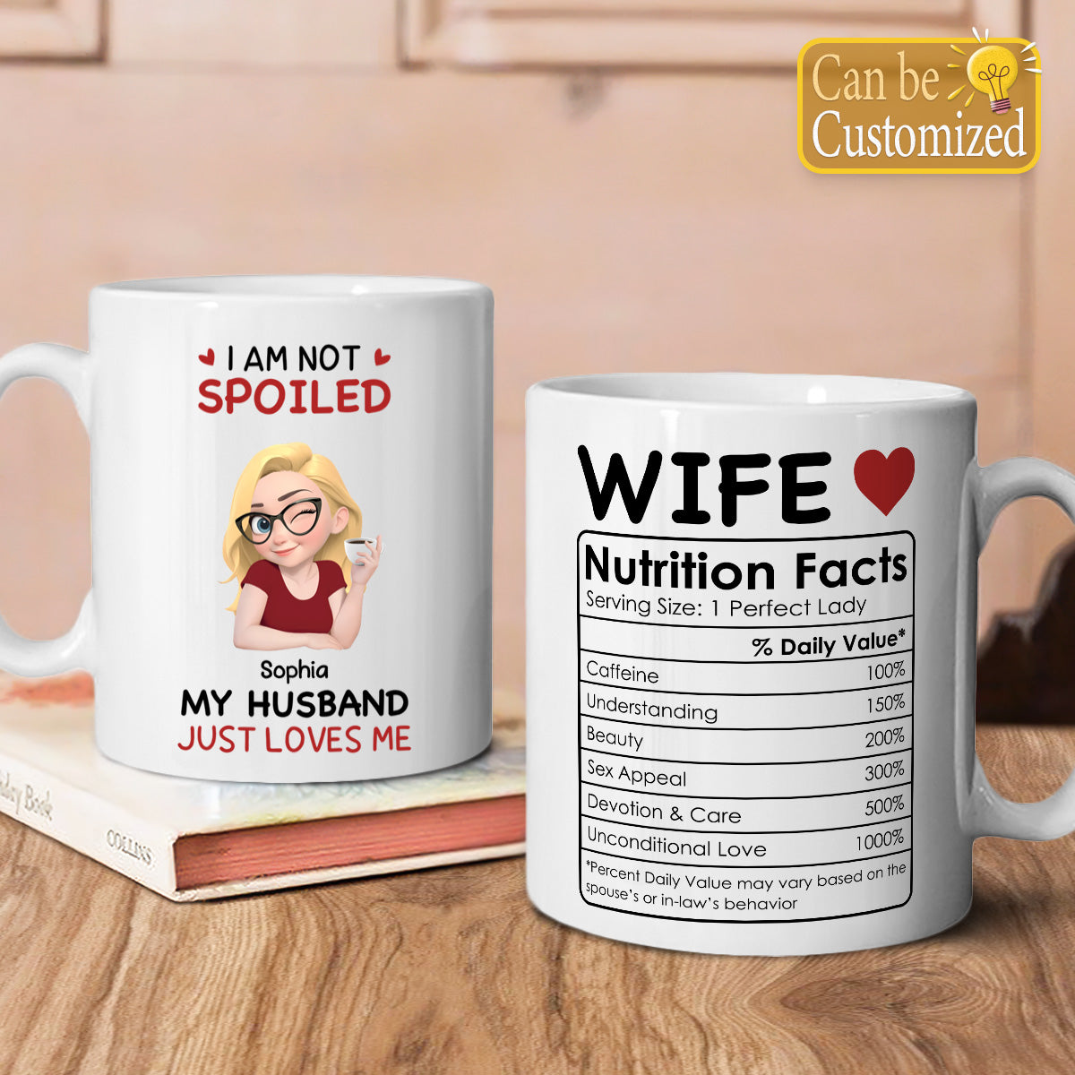 PST153 I'm Not Spoiled My Husband Just Loves Me  - Personalized White Mug Accent Mug