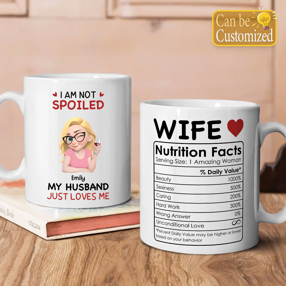 PST151 I'm Not Spoiled My Husband Just Loves Me  - Personalized White Mug Accent Mug