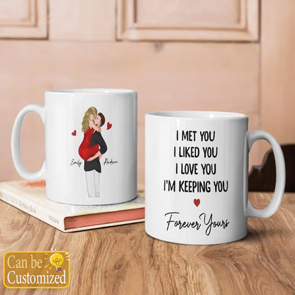 PST100 I Met You I Liked You I Love You - White Mug Accent Mug