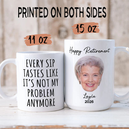 PSTM02 Happy Retirement - Personalized Custom Accent Mug