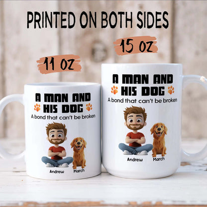 PSTM14 A Man And His Dog - White Mug Accent Mug