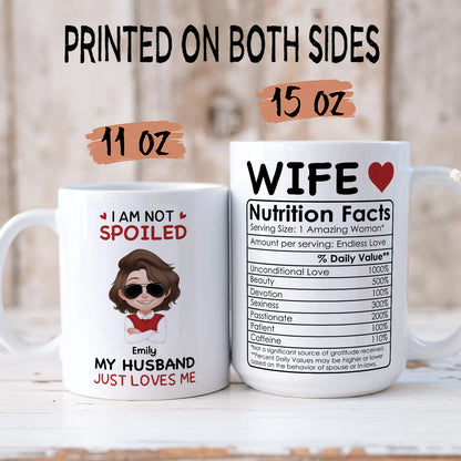 PST148 I'm Not Spoiled My Husband Just Loves Me  - Personalized White Mug Accent Mug