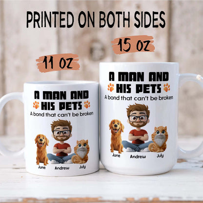 PSTM13 A Man And His Pet - White Mug Accent Mug
