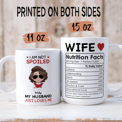 PST149 I'm Not Spoiled My Husband Just Loves Me  - Personalized White Mug Accent Mug