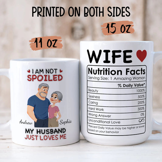 PST162 I'm Not Spoiled My Husband Just Loves Me - Personalized White Mug Accent Mug