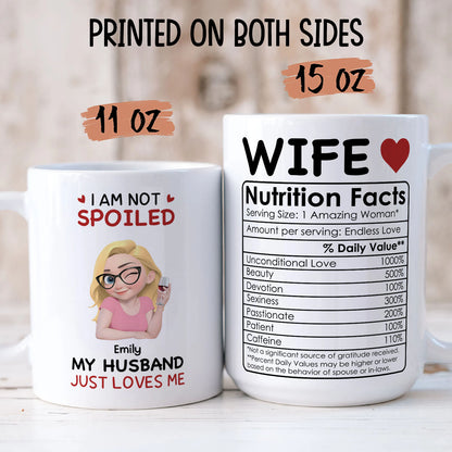 PST152 I'm Not Spoiled My Husband Just Loves Me  - Personalized White Mug Accent Mug