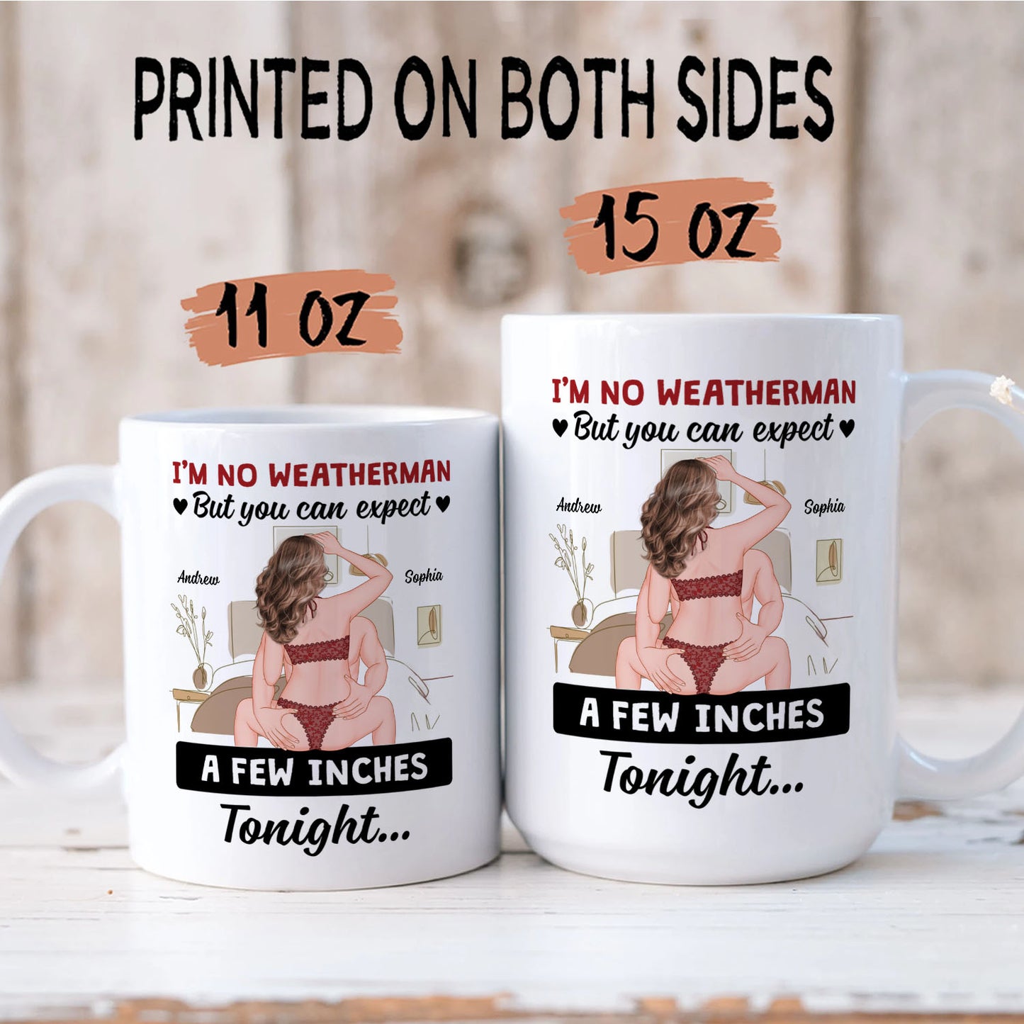 PST103 I'm No Weatherman Funny Couple - White Mug Accent Mug