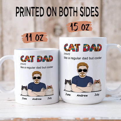 PST111 Cool Cat Dad Definition - White Mug Accent Mug