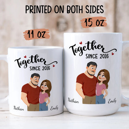 PST169 Together Forever - Personalized White Mug Accent Mug