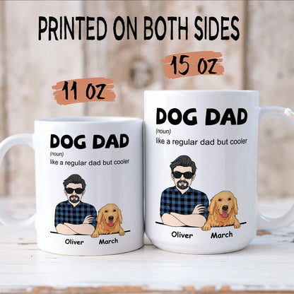 PST113 Cool Dog Dad Definition - White Mug Accent Mug