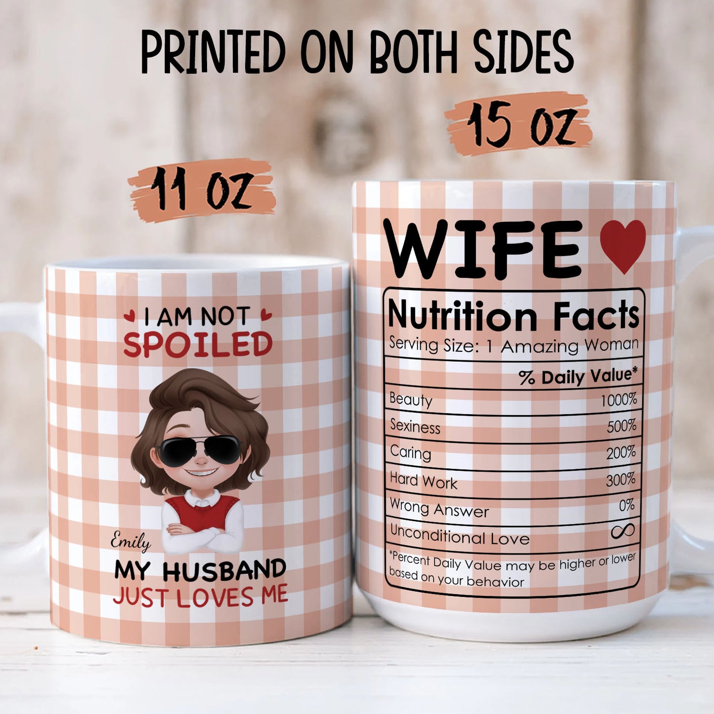PST234 I'm Not Spoiled My Husband Just Loves Me - Personalized White Mug Accent Mug
