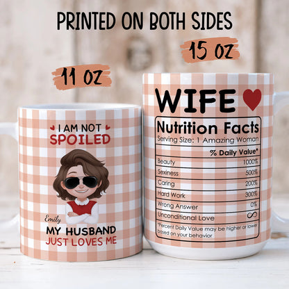 PST234 I'm Not Spoiled My Husband Just Loves Me - Personalized White Mug Accent Mug