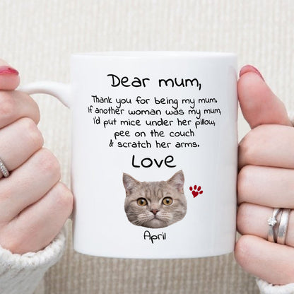 PST93 Dear Cat Dad Cat Mom Cat Parent - White Mug Accent Mug