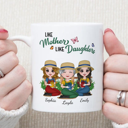 PST193 Like Mother Like Daughter Garden - Personalized White Mug Accent Mug