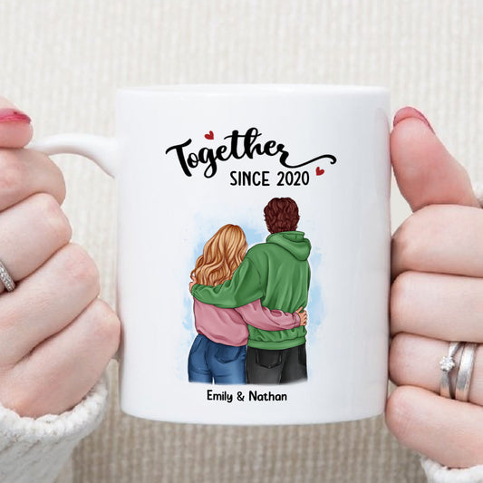 UPST02 Together Since - Personalized White Mug Accent Mug