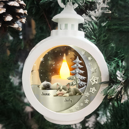 PSTL01 Fur Dad Mom - Personalized Custom 3D Effect Christmas Lantern