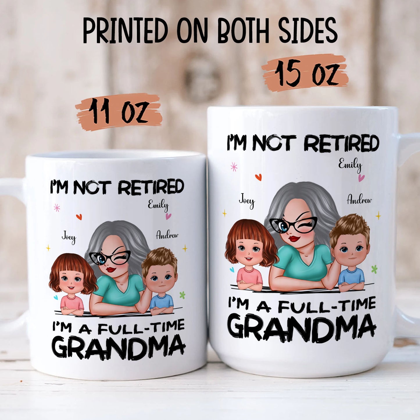 PST172 I'm Not Retired I'm A Professional Grandma - Personalized White Mug Accent Mug