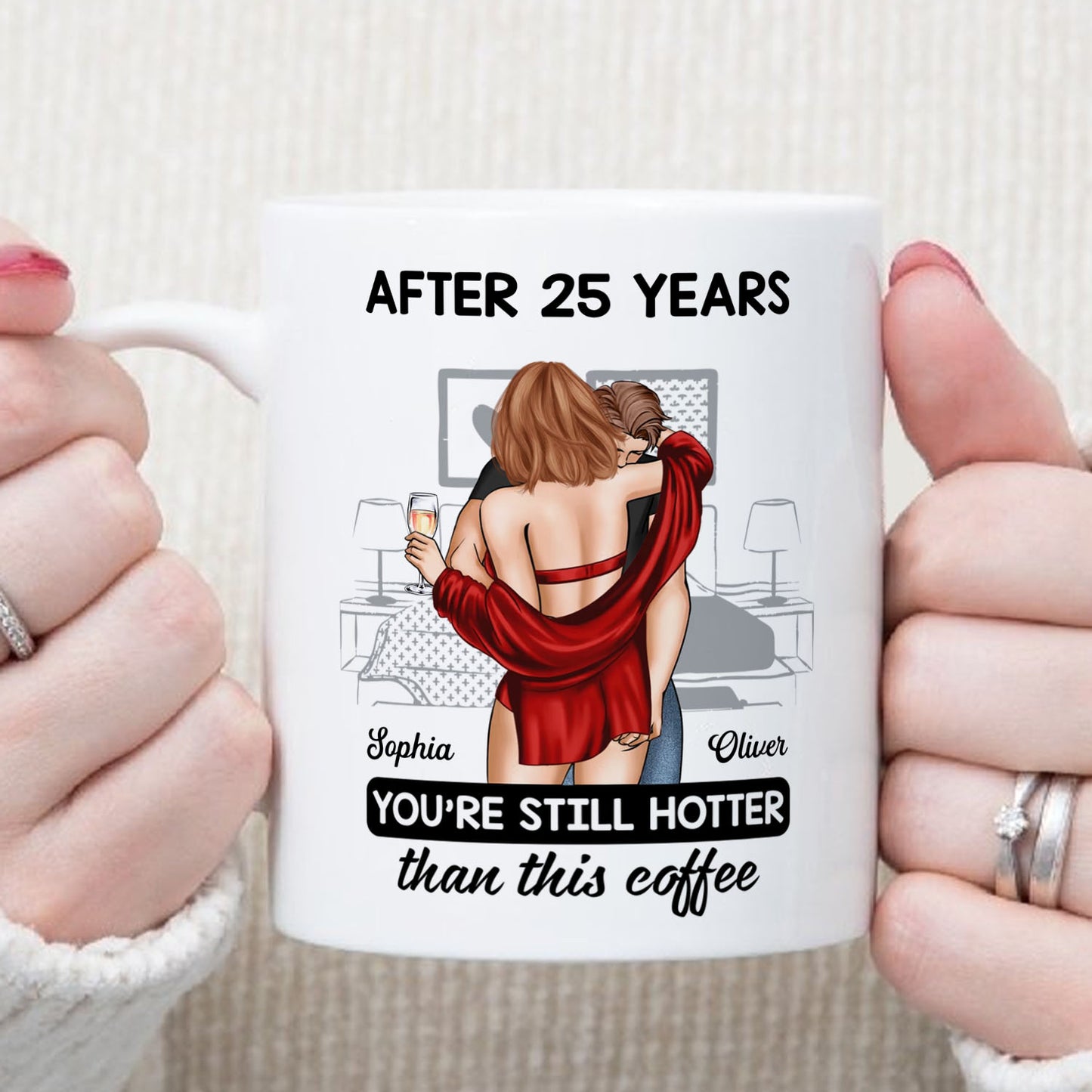 PST184 You're Still Hotter Than This Coffee - Personalized White Mug Accent Mug