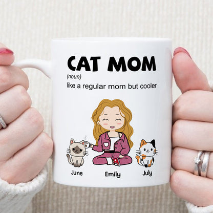 PST108 Cat Mom Definition - White Mug Accent Mug