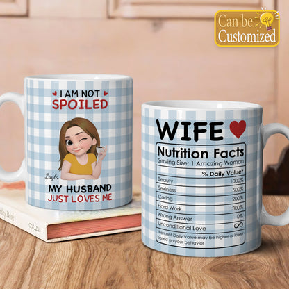 PST235 I'm Not Spoiled My Husband Just Loves Me - Personalized White Mug Accent Mug