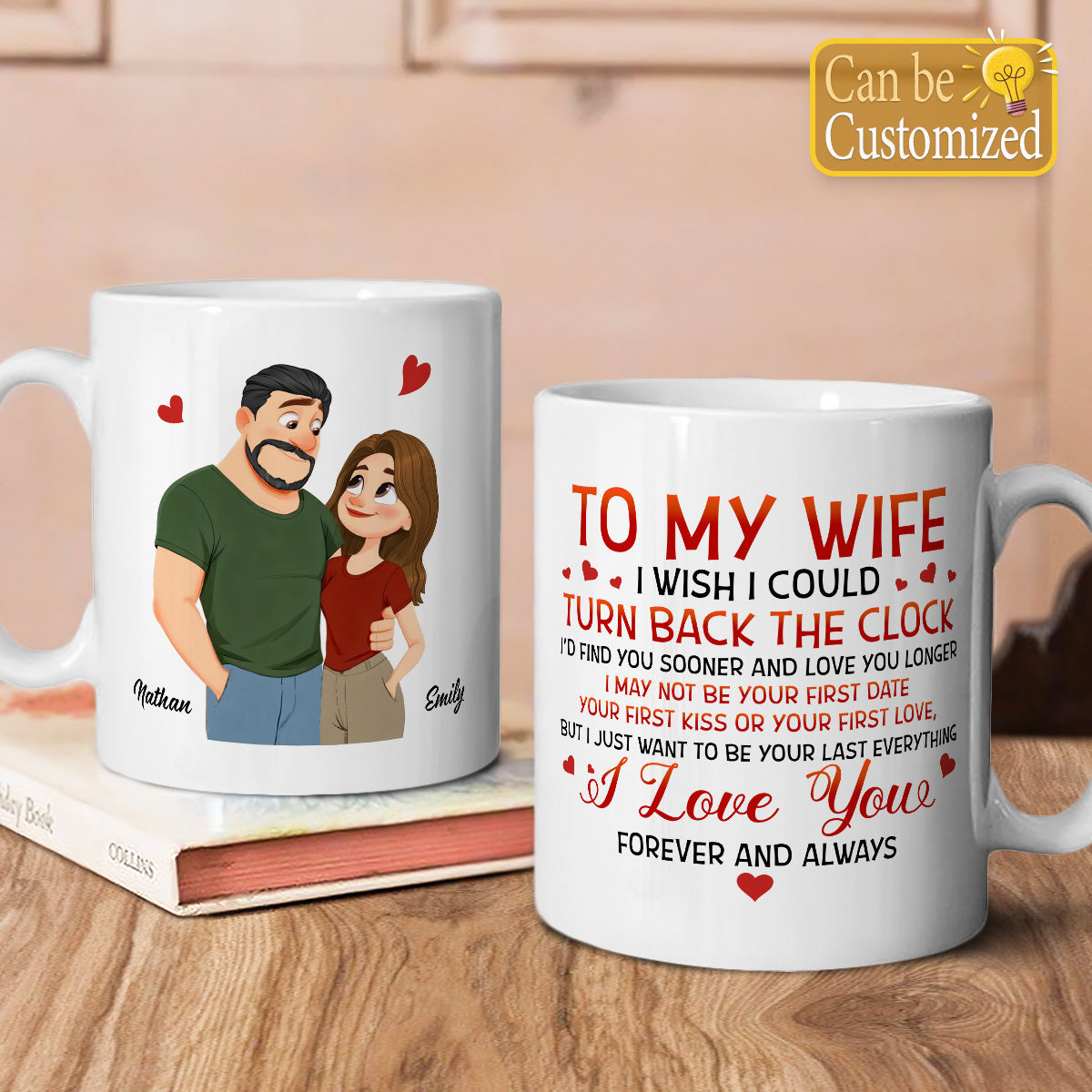 PST187 I Wish I Could Turn Back The Clock - Personalized White Mug Accent Mug