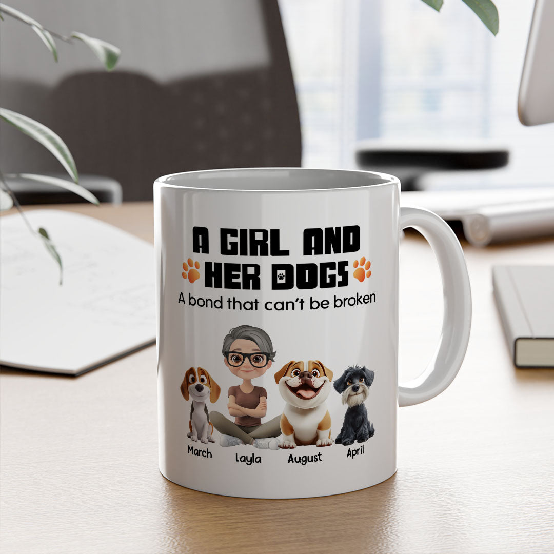 PSTM17 A Woman And Her Dog - White Mug Accent Mug