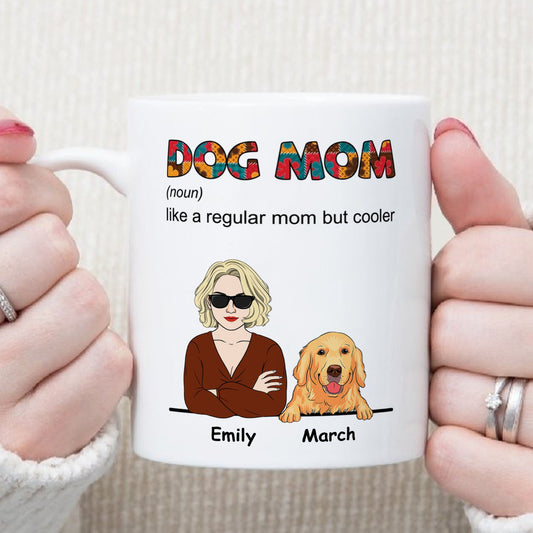 PST112 Cool Dog Mom Definition - White Mug Accent Mug