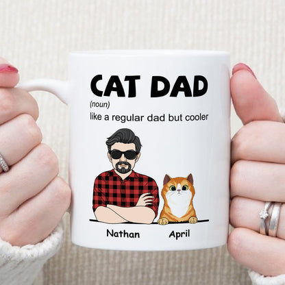 PST111 Cool Cat Dad Definition - White Mug Accent Mug