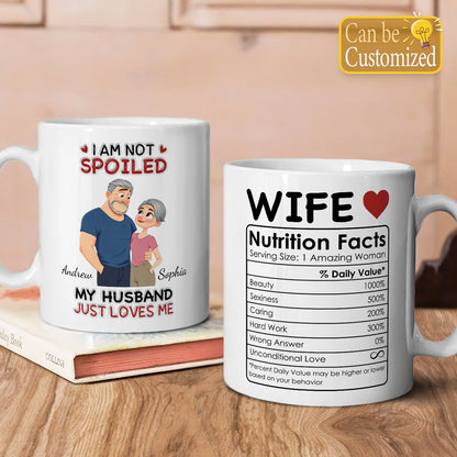 PST162 I'm Not Spoiled My Husband Just Loves Me - Personalized White Mug Accent Mug