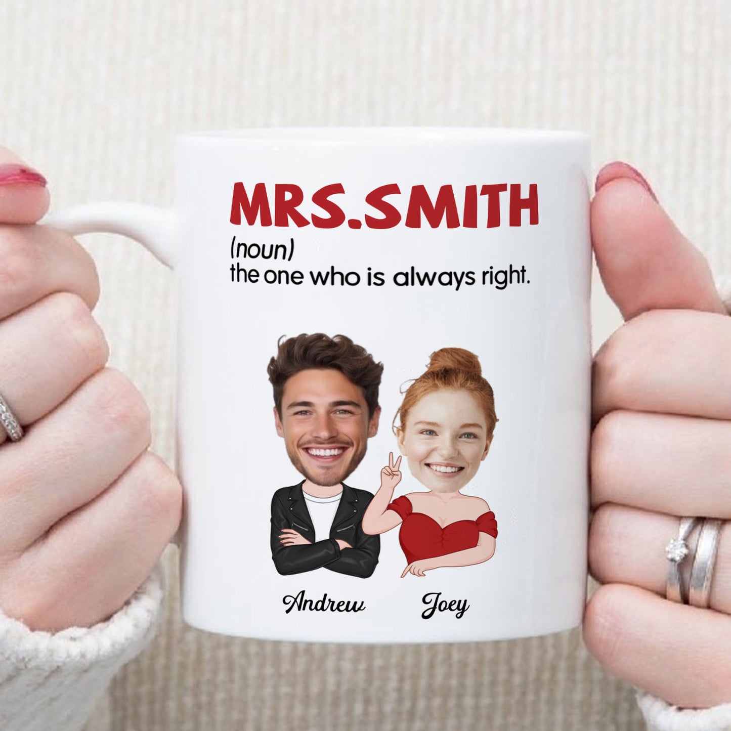 PST116 Mr And Mrs Married For Couple - White Mug Accent Mug