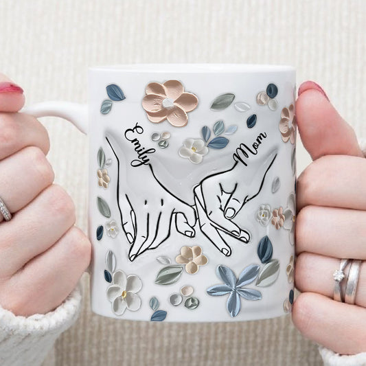 PST138 Mother And Child 3D Inflated Effect Printed - Personalized White Mug Accent Mug