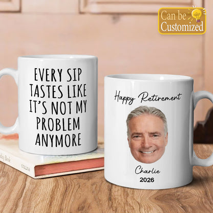 PSTM02 Happy Retirement - Personalized Custom Accent Mug
