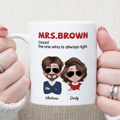 PST135 Mr And Mrs Married For Couple - White Mug Accent Mug