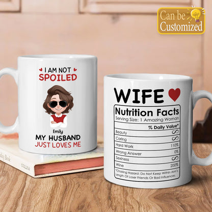 PST147 I'm Not Spoiled My Husband Just Loves Me  - Personalized White Mug Accent Mug