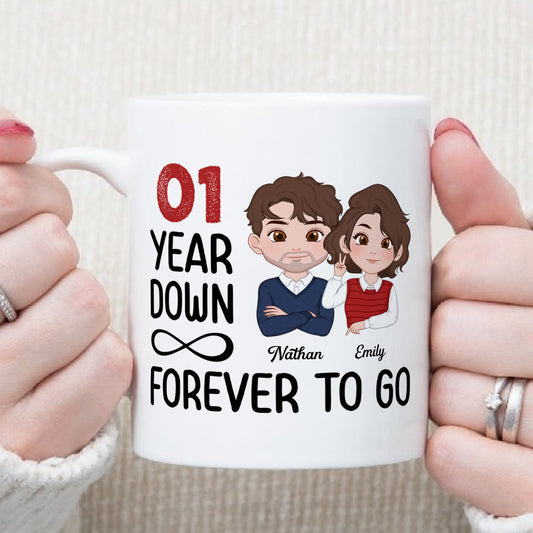PST125 1 Year Down Forever To Go - White Mug Accent Mug