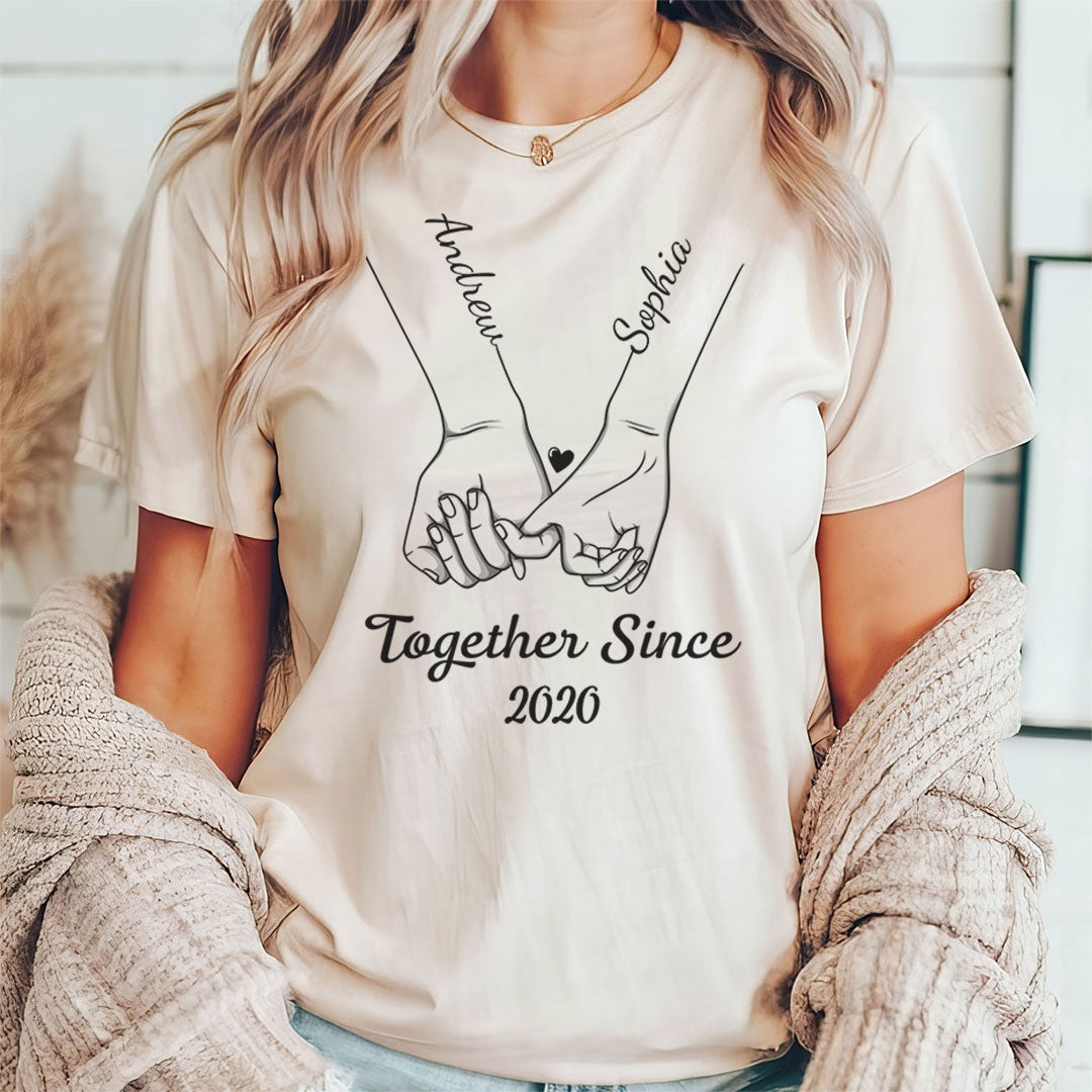 PSTPA13 Couple Together Since - Personalized Custom T-shirt Hoodie