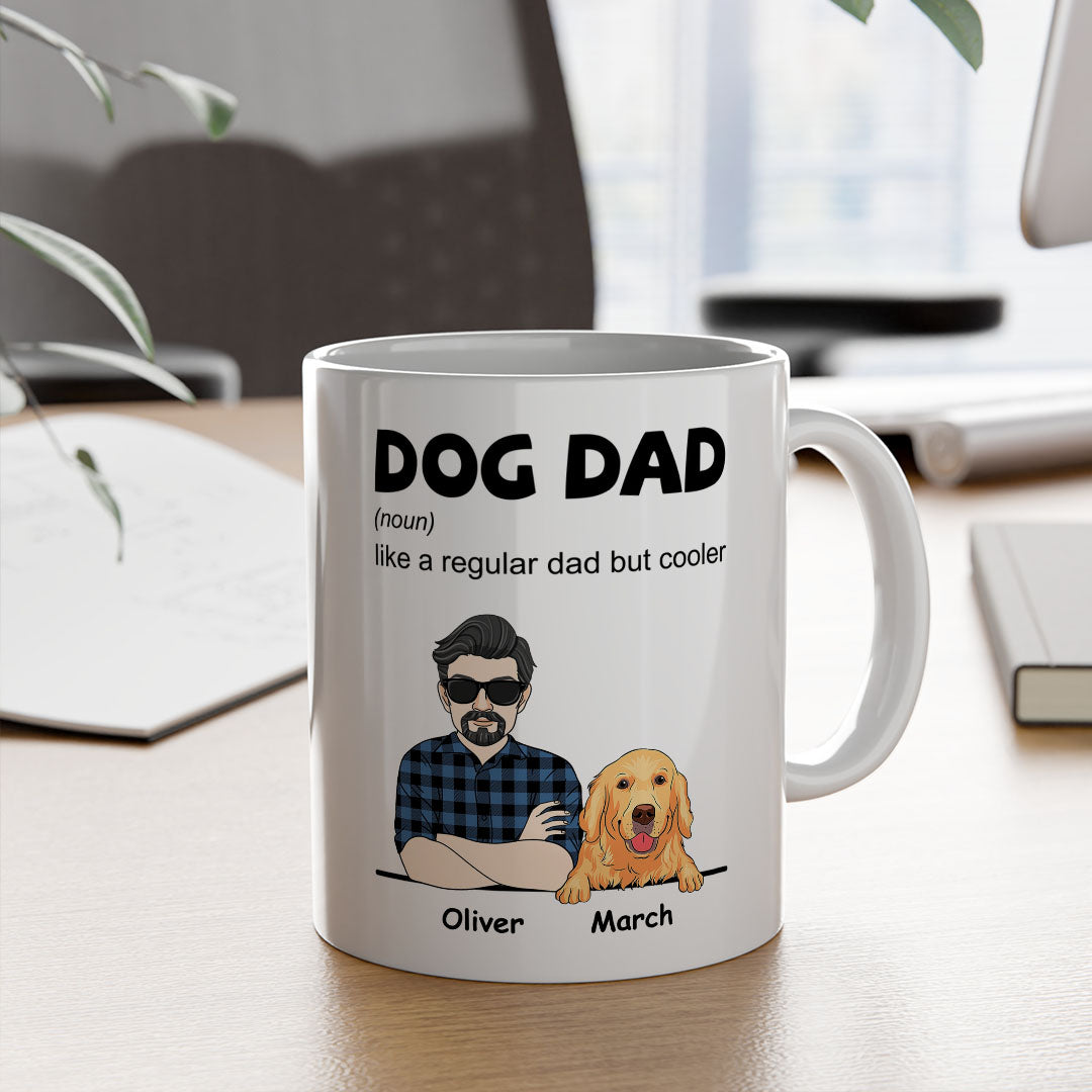 PST113 Cool Dog Dad Definition - White Mug Accent Mug