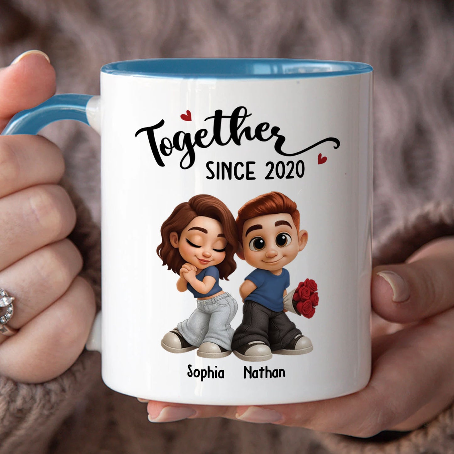 PST98 Couple Together Rose - White Mug Accent Mug