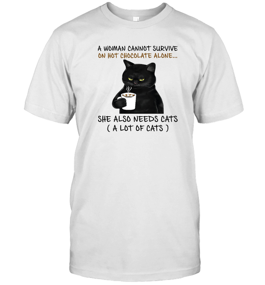 Miah1071_chocolate A Woman Cannot Survive On Hot Chocolate Alone She Also Needs Cats