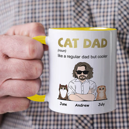PST111 Cool Cat Dad Definition - White Mug Accent Mug