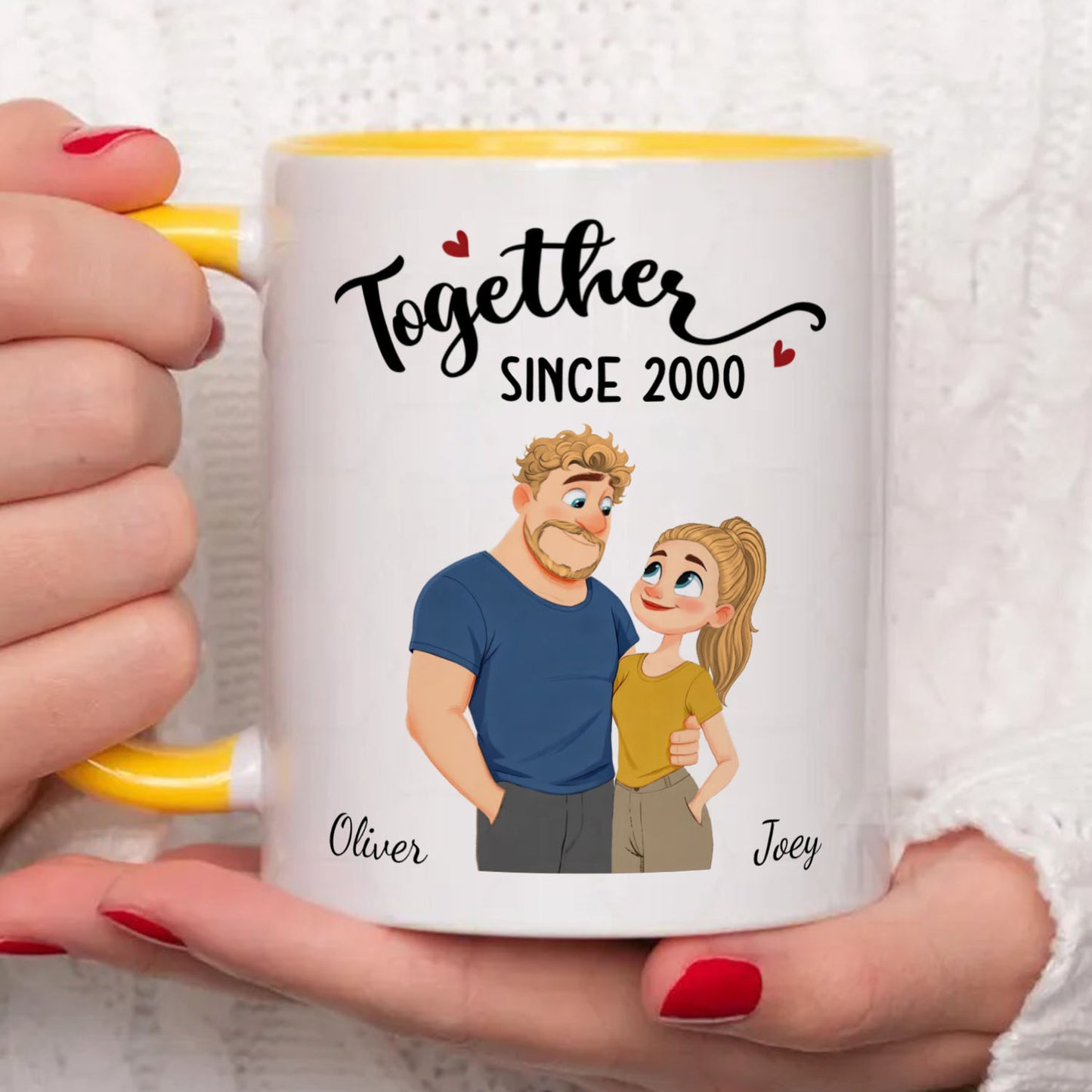 PST169 Together Forever - Personalized White Mug Accent Mug