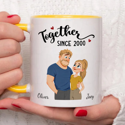 PST169 Together Forever - Personalized White Mug Accent Mug