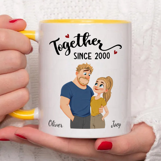 PST169 Together Forever - Personalized White Mug Accent Mug