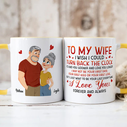 PST187 I Wish I Could Turn Back The Clock - Personalized White Mug Accent Mug