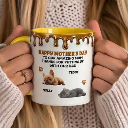 UPST10 Happy Mother's Day To My Amazing Fur Mom - Personalized White Mug Accent Mug