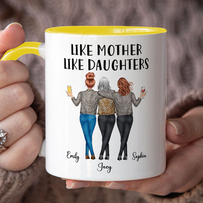 PST146 Mom & Her Mini - Personalized White Mug Accent Mug