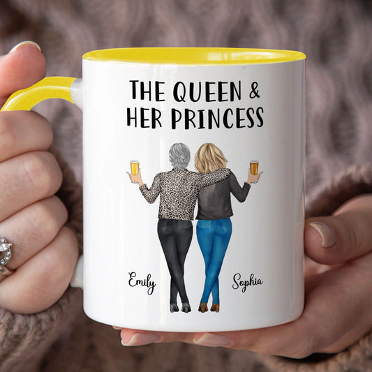 PST146 The Queen & Her Princess - Personalized White Mug Accent Mug