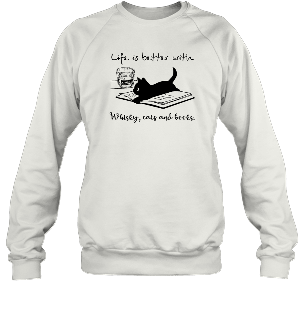 Miah869_whisky Life Is Better With Whisky, Cats And Books